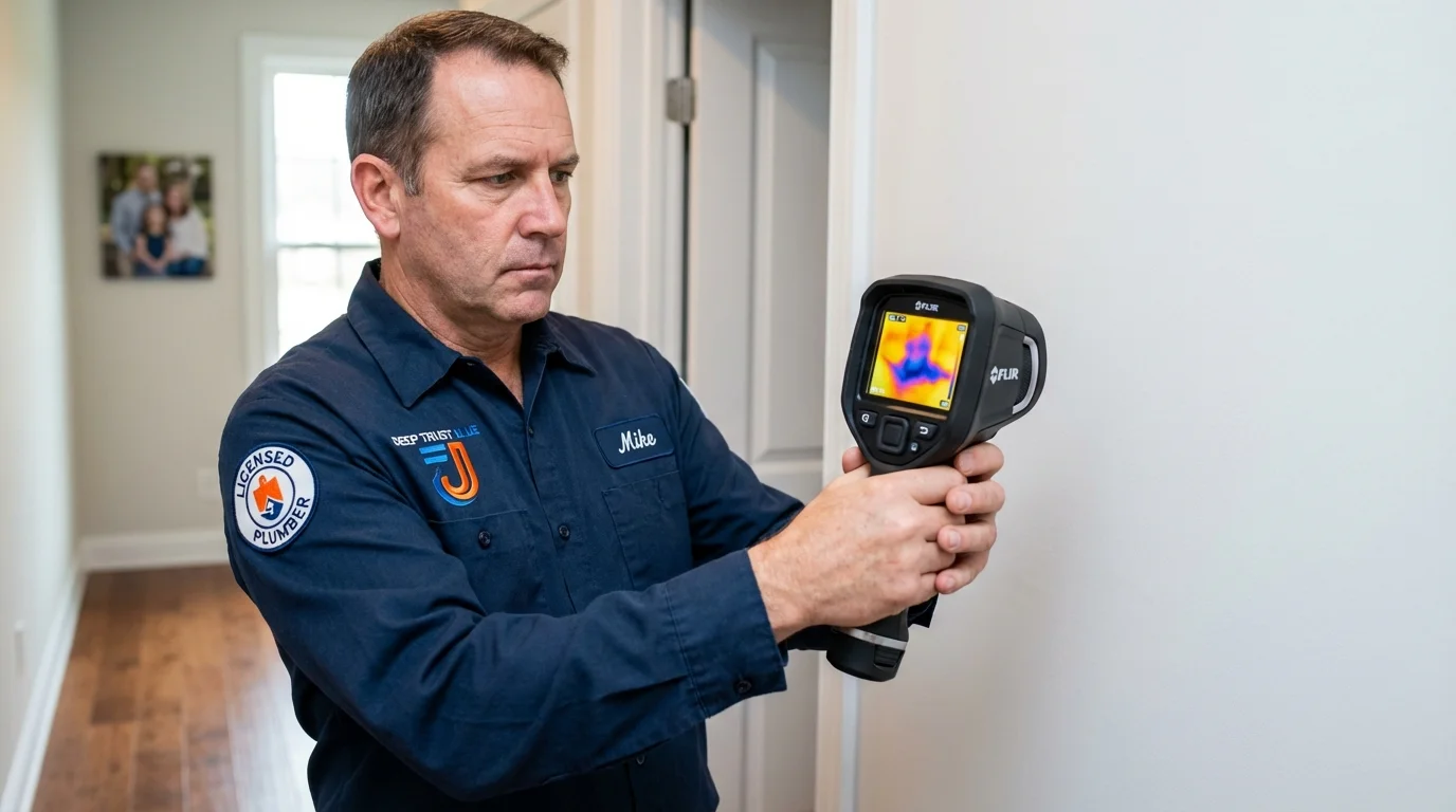 Thermal imaging leak detection by Johns Plumbing LLC in Hanna City